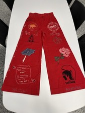 Vintage Senior Chords 70s Handmade Pants Rare Hand Painted picture