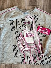 NWT Barbie Official Mattel Girls Grey Crewneck Sweatshirt Size XL 14-16 picture