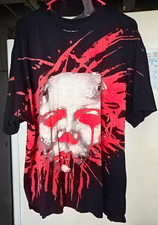Rock Rebel Halloween II Horror Movie Graphic Crew Neck T-Shirt Black Red 2XL picture