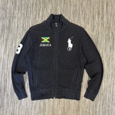 Polo by Ralph Lauren Men's Full Zip Sweatshirt Black Jamaica Logo Size S picture