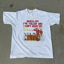 Vintage Help I've Fallen and I Can't Giddy Up Tee picture