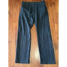 RRL Ralph Lauren Indigo Herringbone Officer Pants Mens 34 Side Adjusters picture