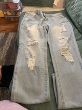 LIGHT BLUE RIPPED UP JEANS BOYS Size 16 Y New Without Tags picture
