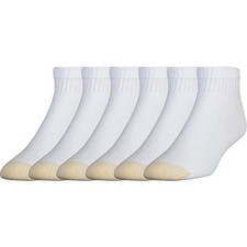 Goldtoe Men's 656P Cotton Ankle Athletic Socks, Multipairs, White (6-P picture