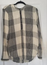 Lucky Brand Embroidered Top shirt blouse boho NWOT  picture