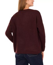 Vince Camuto Women’s V-Neck Pullover Top Dropped Shoulder Chocolate Brown Size M picture