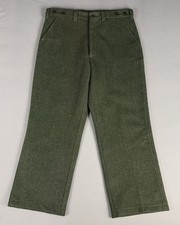 70s VINTAGE Filson Style 89 Forest Green Wool Pants Size 38 USA Made Outdoors picture