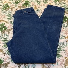 Vintage 90s Wrangler Jeans Womens 17/18x32 Cowboy Cut Blue Denim Casual Western picture