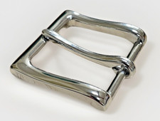 Silver 1 1/2inches (38 mm) Single Tongue Prong Square Belt Buckle Silver NEW picture