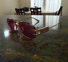 Versace VE2274 100284 Women’s Oval Rimless Gold Frame Pink Tinted UV400 picture