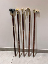 BOGO OFFER- 5 Pcs Walking Stick Premium Exotic Wood Unique Vintage Style Cane picture