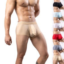 Mens Boxer Shorts Briefs Underwear Bulge Pouch Breathable Soft Trunks 1 or 4Pcs  picture