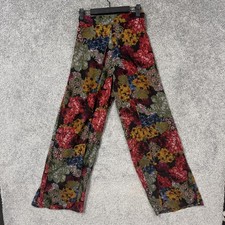 Truth NYC Pants Small 25x29.5 Dark Romantic Cottagecore Floral Festival Slits picture