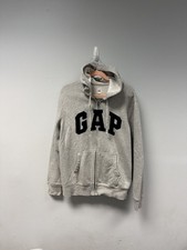 GAP Classic Arch Logo Full-Zip Hoodie Heather Gray Size L picture
