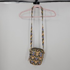 Danica Studio Teppi Crossbody Bag Green Blue Floral Cotton Adjustable Strap NWT picture