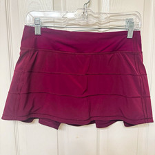 Lululemon Womens Pace Rival raspberry maroon  Athletic Skirt Skort Size 6 Tennis picture