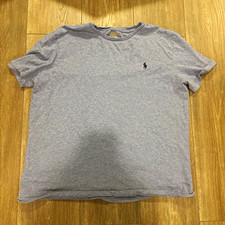 Polo Ralph Lauren Men’s Gray Crew Neck Pony Logo Cotton Knit Tee L Tagless picture