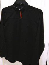 Spyder Men's 1/4 Zip Mock Neck Fleece Pullover Black/Orange ProWeb M picture