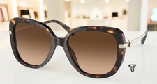 COACH HC8320 512074 Dark Tortoise Dark Brown Gradient 55 mm Women's Sunglasses picture