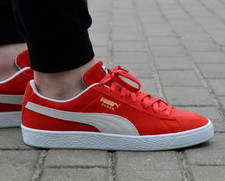 MENS Puma Suede Classic XXI Shoes Sneakers HIGH RISK RED 374915 02 Sz 10.5, 11.5 picture