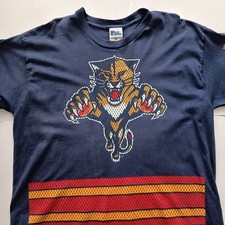 Vintage 90s Florida Panthers NHL Shirt XL Pro Player Made in USA picture