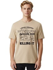 Awesome-Mom-Quote Mens Graphic Tee, 100% Cotton, Casual Summer Wear picture