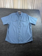 AG-Gear Stockyard Short Sleeve Shirt Snap XL Blue Button 30+ UPF Men’s picture