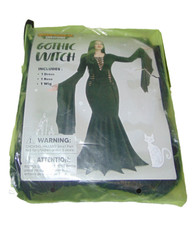 NEW SPOOKTACULAR Gothic Witch Costume Women's Large Dress Rose Wig Halloween picture