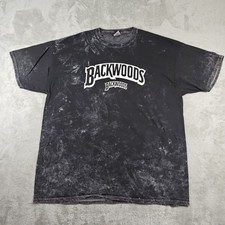 Backwoods Shirt Mens XL Black Graphic Mineral Wash Streetwear Hiphop Smoke picture