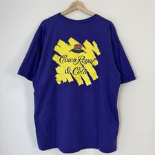 Vintage 90's Crown Royal And Cola Whiskey Promo Purple Tee Shirt - XL picture