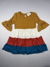 Rare Editions Girls Fall Layered Color Block dress size 4t picture