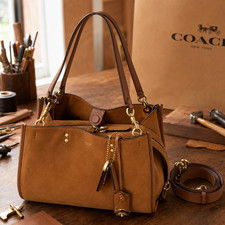 COACH Rogue 31 CCX24 Warm Brown Leather Shoulder Satchel Bag Outlet New picture