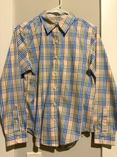 L.L. Bean Women’s Petite XS Wrinkle Free Pastel Plaid Cotton Button-Up picture