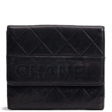 CHANEL Matelasse Embossed Lax Compact Flap Wallet OUTLET FINAL SALE picture