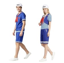 Stranger Things Scoops Ahoy ADULT Couples Costume Set. Steve and Robin Combo. picture