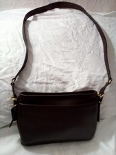 Vintage COACH No.: 9802 Equestrian Zip Crossbody Bag Mahogany Made in Turkey picture