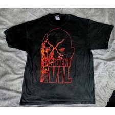 Vintage Resident Evil Capcom T-Shirt 1998 Zombie Horror Video Game Black Large picture