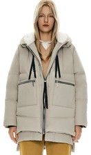 Orolay Women's Thickened Down Jacket, Beige, 4X picture