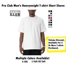 Pro Club 100% Authentic Men's Heavyweight T-shirts Short Sleeve picture