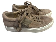 Vaneli Sport Women’s Taupe Suede Lace-Up Sneakers Round Toe Rubber Outsole picture