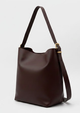 Madewell Essentials Brown Leather Tote Bag NWT picture