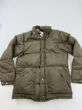 Vintage Jones Jacket Mens Small Green Down Puffer Quilted Zip USA Winter picture