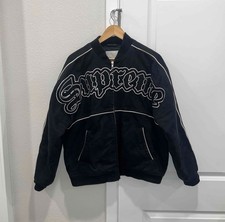 Supreme Twill Old English Varsity Jacket “Black” Size Medium picture