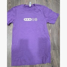 HEB Digital Purple T Shirt Womens Size S Bella Canvas Texas Grocery Employee Tee picture