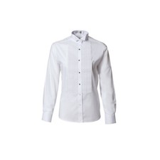Ladies TUX PARK White Wing Pleated Womens Tuxedo Shirt Tux Adj.Collar QUALITY picture