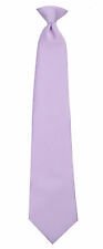 Men's Lilac Big & Tall Solid XL Clip-On Necktie Business Formals Weddings Proms picture