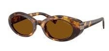 Miu Miu MU B09S 14L20Z Oval Sunglasses in Havana /Brown Lens 100% UV picture