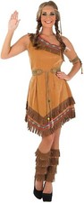 Women`s Indian Squaw Girl Costume Ladies Native American Dress Halloween Western picture