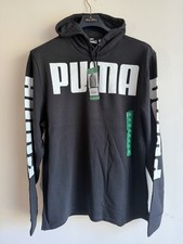Puma Men's Hoodie XL Black Big Logo Pullover Sweatshirt NWT picture