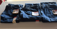 Wrangler Five Star Heritage Relaxed Fit Straight Stretch Jeans 36x34 Blue. 3 pr  picture